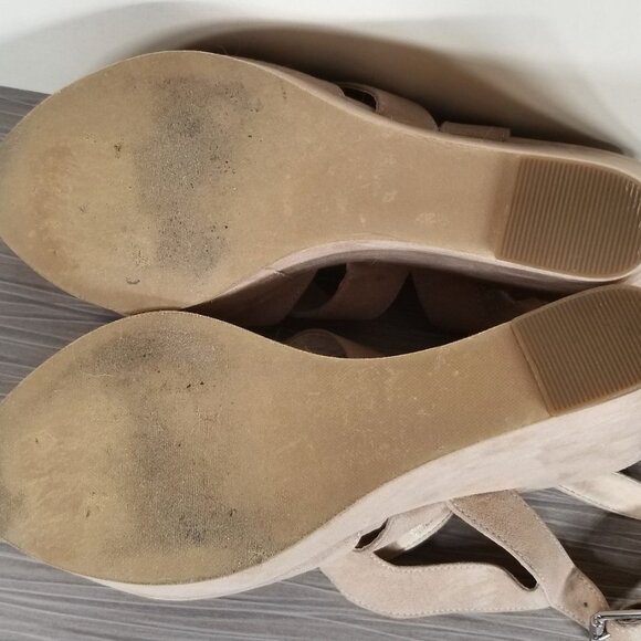 bp. Sunny Wedge Platform Sandal, Blush Faux Suede, Womens Size 8 M - Picture 11 of 12